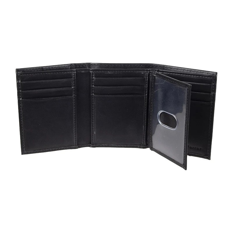 J. Ferrar Mens Extra Capacity Rfid Blocking Trifold Wallet