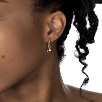 Silver Treasures 14K Gold Over Silver Oval Drop Earrings