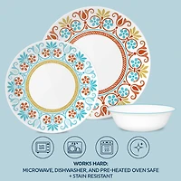 Corelle Global Collection Terracotta Dreams 12-pc. Glass Dinnerware Set