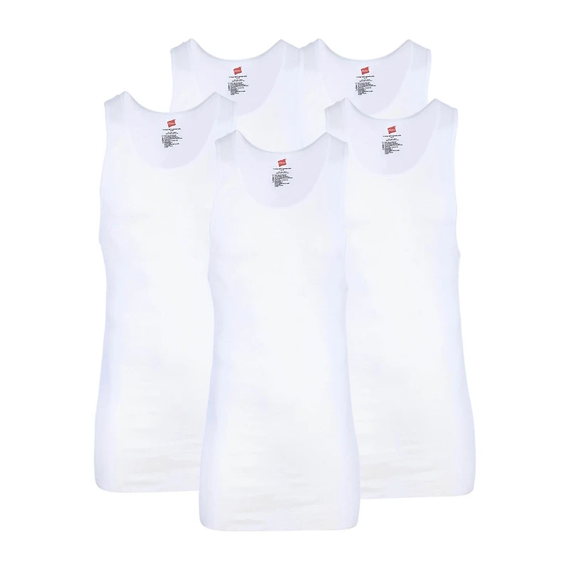 Hanes Fresh Iq Mens Scoop Neck Sleeveless 5 Pack Big and Tall Tank