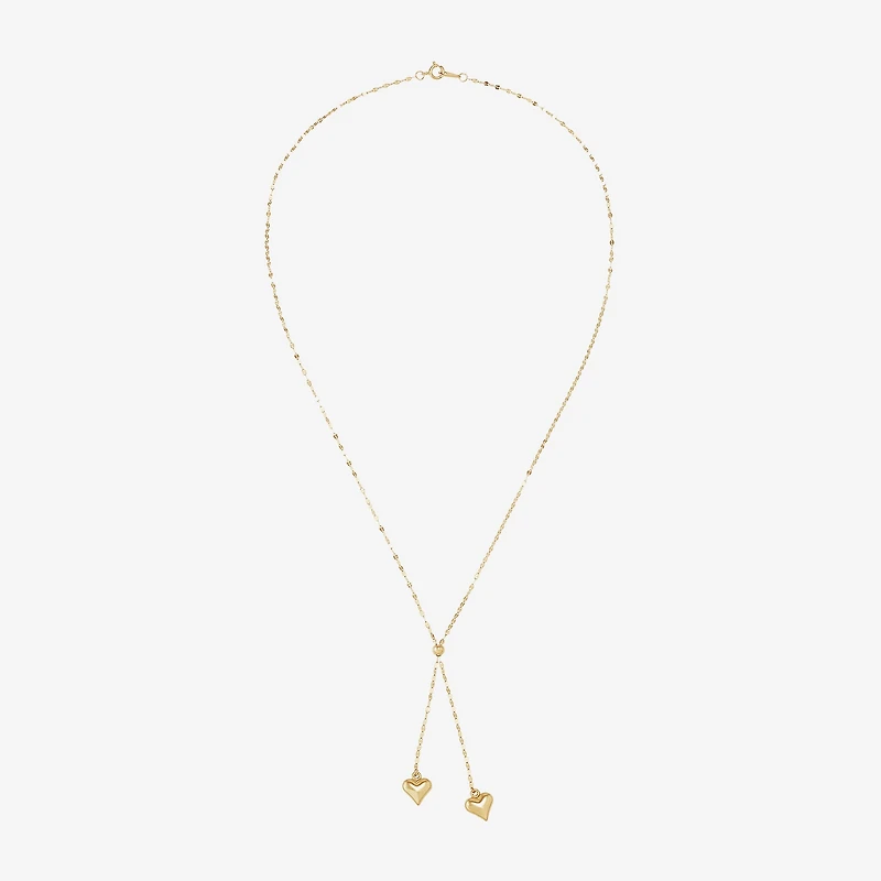 Gold Addiction Lariat Style Womens 14K Gold 18 Inch Y Necklace