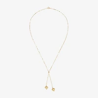 Gold Addiction Lariat Style Womens 14K Gold 18 Inch Y Necklace