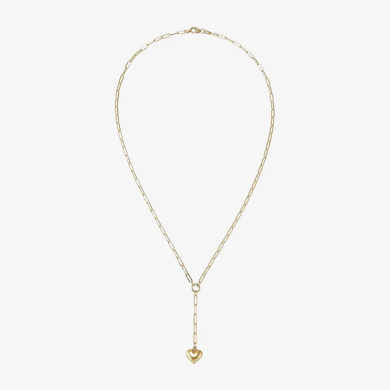 Gold Addiction Lariat Style Womens 10K Gold 18 Inch Y Necklace