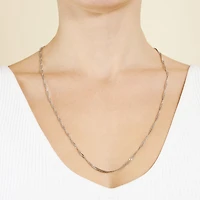 Silver Reflections Pure Over Brass 16-30" Chain Necklace