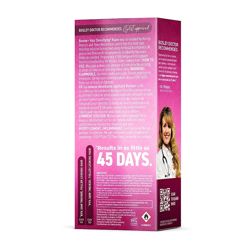 BosleyMD Womens Revive+ Foam Hair Mousse 2.1 oz.