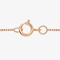 Womens Lab Created White Opal 14K Rose Gold Over Silver 18 Inch Pendant Necklace
