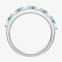 Womens Lab Created Gemstone 14K Gold Over Silver Stackable Rings