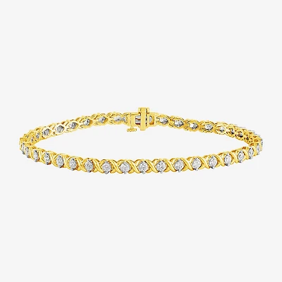 Womens 2 CT. T.W. Lab Grown White Diamond 10K White Gold 7.5 Inch Tennis Bracelet