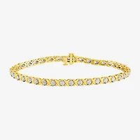 Womens 2 CT. T.W. Lab Grown White Diamond 10K White Gold 7.5 Inch Tennis Bracelet