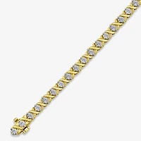 Womens 2 CT. T.W. Lab Grown White Diamond 10K White Gold 7.5 Inch Tennis Bracelet
