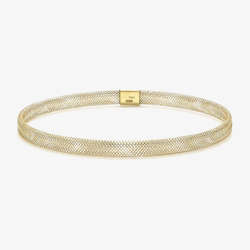 Made in Italy Womens 10K Gold Bangle Bracelet