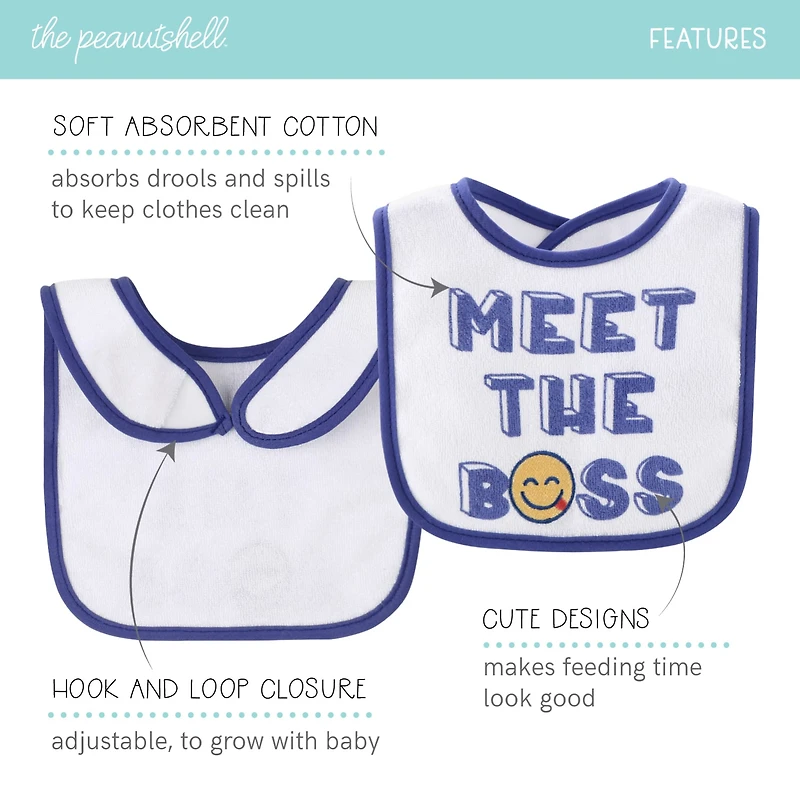 The Peanutshell Oh Boy! Boys 10-pc. Bib
