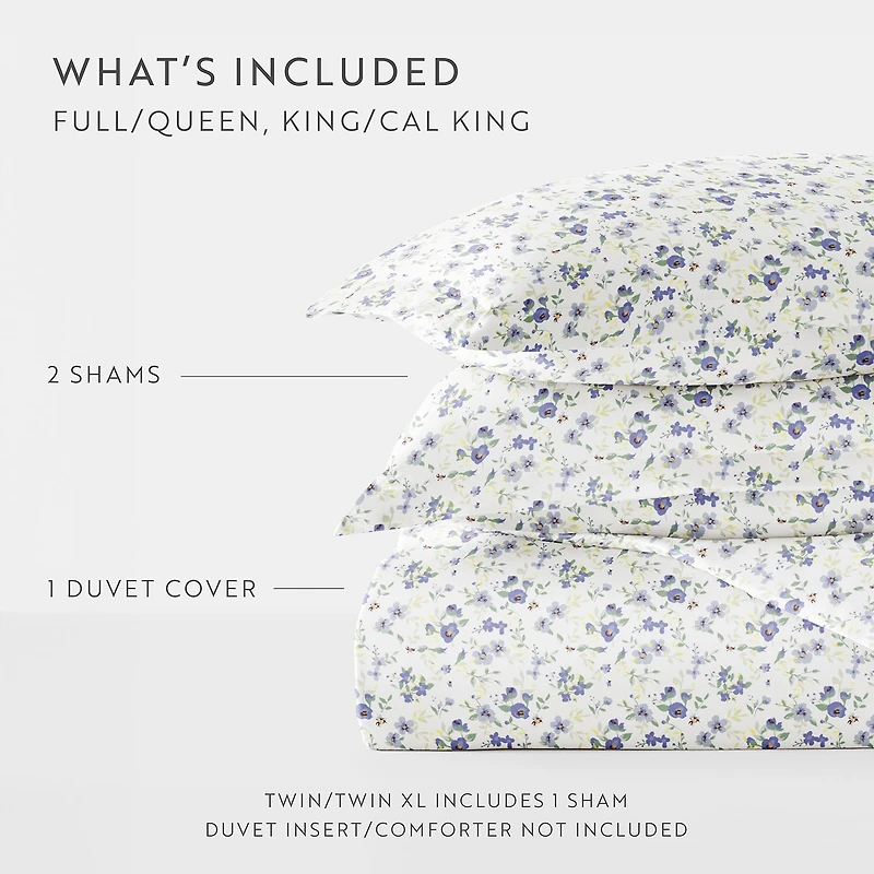 Casual Comfort Premium Ultra Soft 3-pc. Blossoms Print Duvet Cover Set
