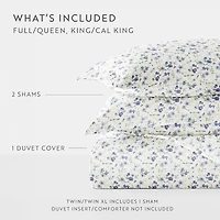 Casual Comfort Premium Ultra Soft 3-pc. Blossoms Print Duvet Cover Set