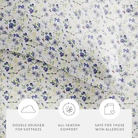 Casual Comfort Premium Ultra Soft 3-pc. Blossoms Print Duvet Cover Set