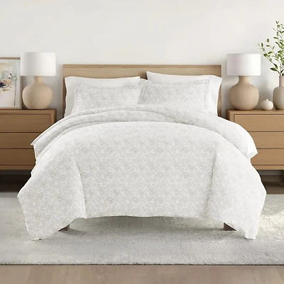Casual Comfort Premium Ultra Soft 3-pc. Coarse Paisley Print Duvet Cover Set
