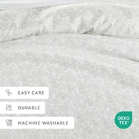 Casual Comfort Premium Ultra Soft 3-pc. Coarse Paisley Print Duvet Cover Set