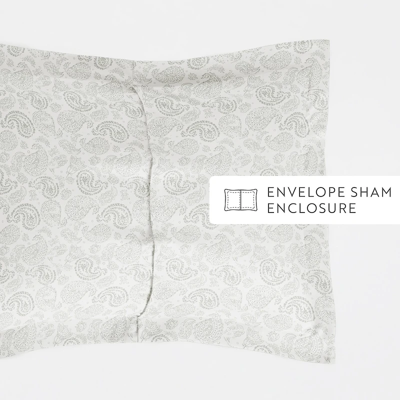 Casual Comfort Premium Ultra Soft 3-pc. Coarse Paisley Print Duvet Cover Set