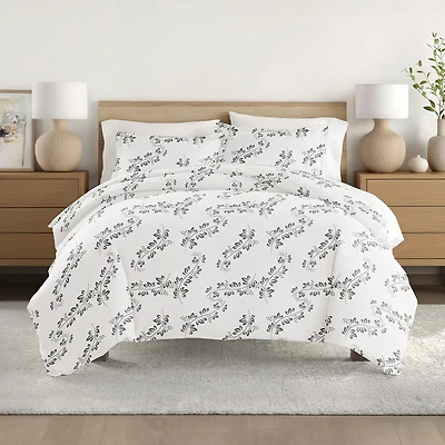 Casual Comfort Premium Ultra Soft 3-pc. Simple Vine Print Duvet Cover Set