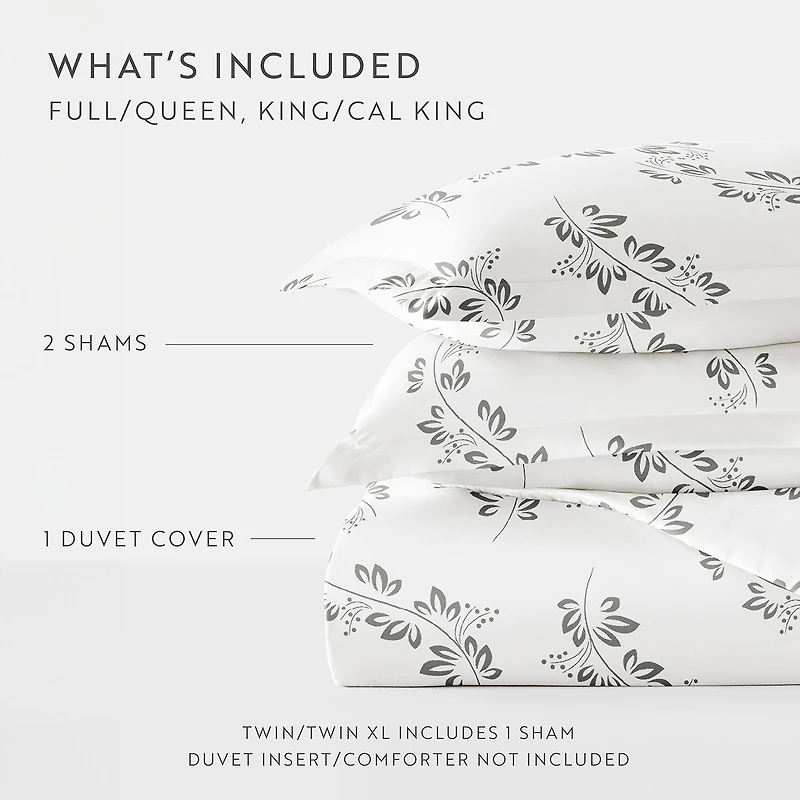 Casual Comfort Premium Ultra Soft 3-pc. Simple Vine Print Duvet Cover Set