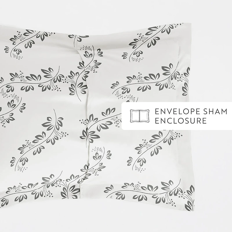 Casual Comfort Premium Ultra Soft 3-pc. Simple Vine Print Duvet Cover Set