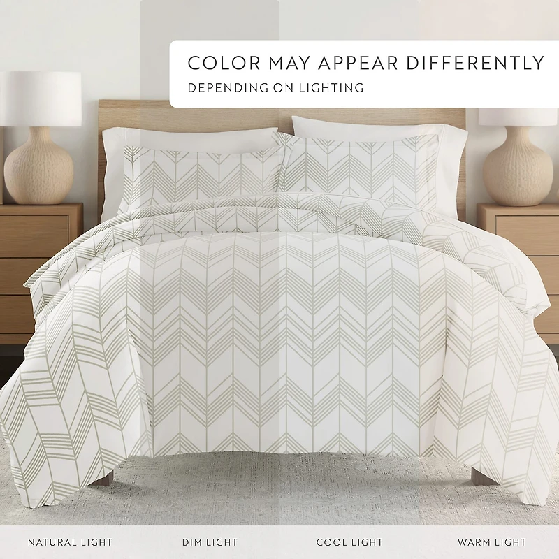Casual Comfort Ultra Soft Alps Chevron Duvet Set