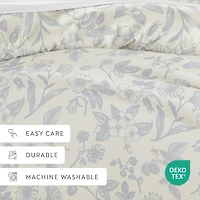 Casual Comfort Premium Ultra Soft Garden Pattern Duvet Cover Set
