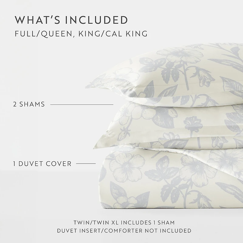 Casual Comfort Premium Ultra Soft Garden Pattern Duvet Cover Set