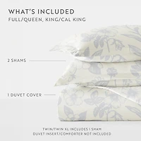 Casual Comfort Premium Ultra Soft Garden Pattern Duvet Cover Set