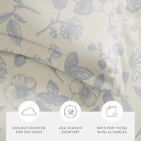 Casual Comfort Premium Ultra Soft Garden Pattern Duvet Cover Set