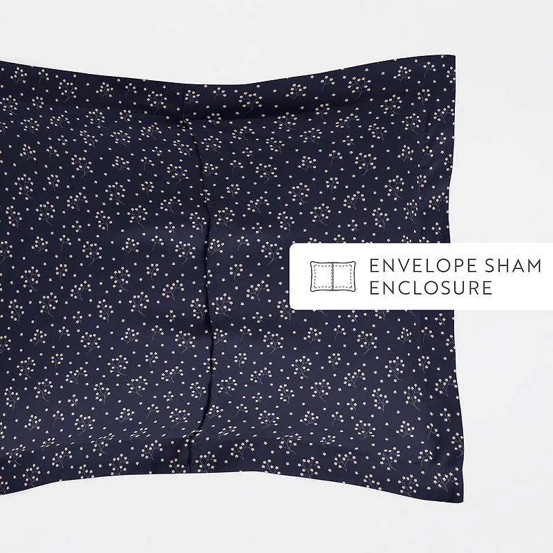 Casual Comfort Premium Ultra Soft Midnight Blossoms Duvet Cover Set
