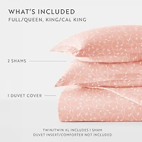 Casual Comfort Premium Ultra Soft Pink Buds Duvet Cover Set