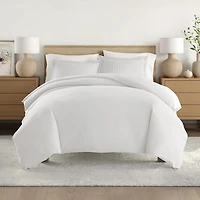 Casual Comfort Premium Ultra Soft Pinstriped Duvet Cover Set