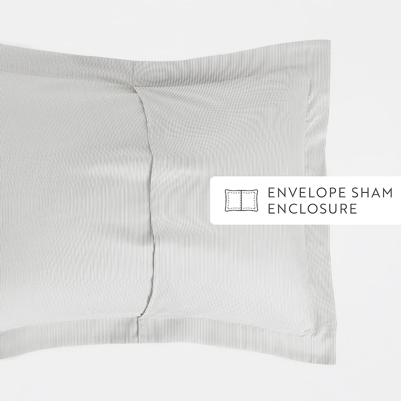 Casual Comfort Premium Ultra Soft Pinstriped Duvet Cover Set