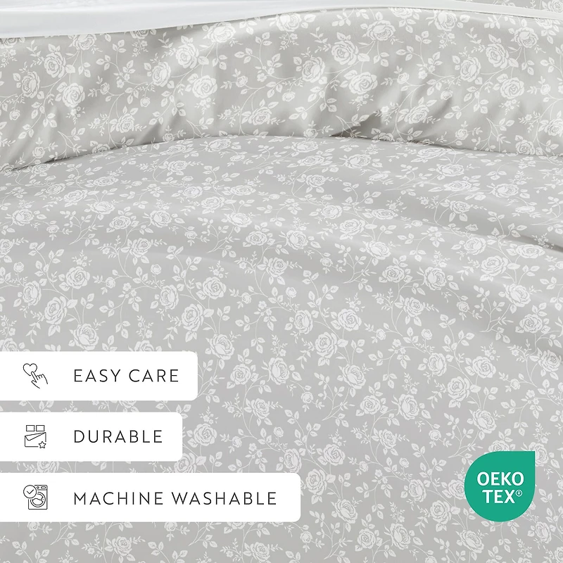 Casual Comfort Premium Ultra Soft Rose Gray Duvet Cover Set