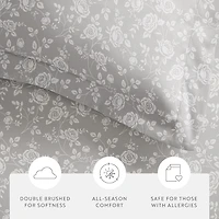 Casual Comfort Premium Ultra Soft Rose Gray Duvet Cover Set