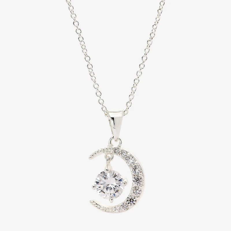 Sparkle Allure Cubic Zirconia 2 1/2 CT. T.W. Clear Pure Silver Over Brass Pendant Necklace