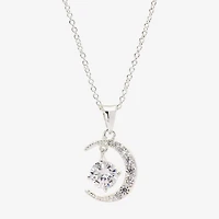 Sparkle Allure Cubic Zirconia 2 1/2 CT. T.W. Clear Pure Silver Over Brass Pendant Necklace