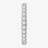 (H-I / Si1-Si2) Womens 2MM 1 CT. T.W. Lab Grown White Diamond 10K Gold Eternity Wedding Band
