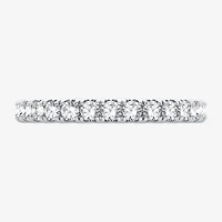 (H-I / Si1-Si2) Womens 2MM 1 CT. T.W. Lab Grown White Diamond 10K Gold Eternity Wedding Band