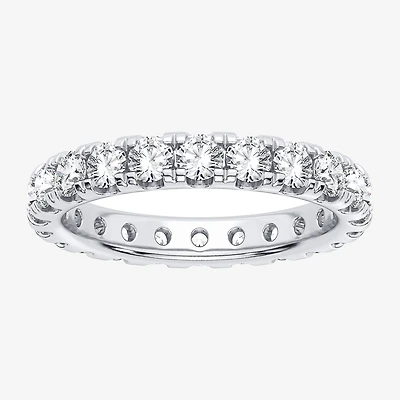 H-I / Si1-Si2) Womens 2.5MM 2 CT. T.W. Lab Grown White Diamond 10K Gold Eternity Wedding Band