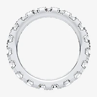 (H-I / Si1-Si2) Womens 3.5MM 3 CT. T.W. Lab Grown White Diamond 10K Gold Eternity Wedding Band