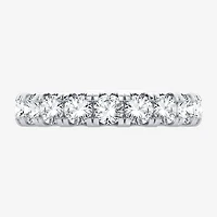 (H-I / Si1-Si2) Womens 3.5MM 3 CT. T.W. Lab Grown White Diamond 10K Gold Eternity Wedding Band