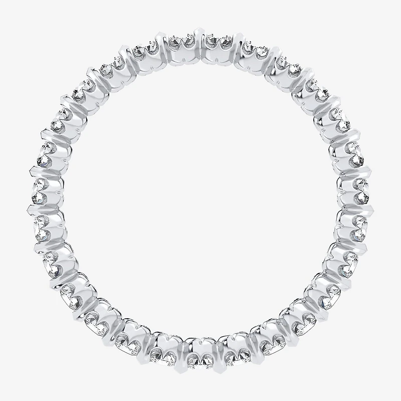 (H-I / Si1-Si2) Womens 1 CT. T.W. Lab Grown White Diamond 10K Gold Eternity Wedding Band