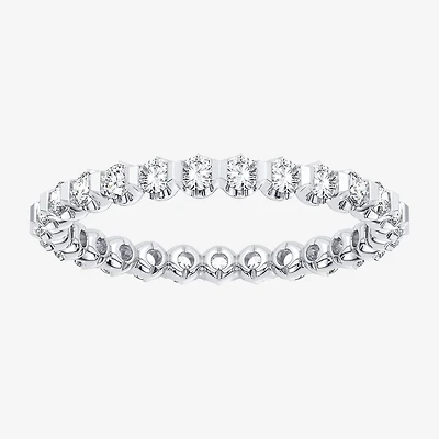 (H-I / Si1-Si2) Womens 1 CT. T.W. Lab Grown White Diamond 10K Gold Eternity Wedding Band