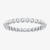 (H-I / Si1-Si2) Womens 1 CT. T.W. Lab Grown White Diamond 10K Gold Eternity Wedding Band