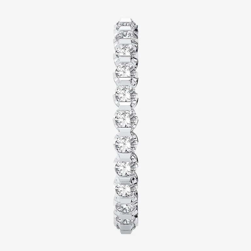 (H-I / Si1-Si2) Womens 1 CT. T.W. Lab Grown White Diamond 10K Gold Eternity Wedding Band