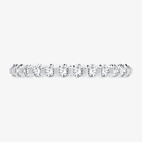 (H-I / Si1-Si2) Womens 1 CT. T.W. Lab Grown White Diamond 10K Gold Eternity Wedding Band