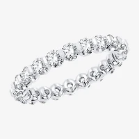 (H-I / Si1-Si2) Womens 2.5MM 2 CT. T.W. Lab Grown White Diamond 10K Gold Eternity Wedding Band