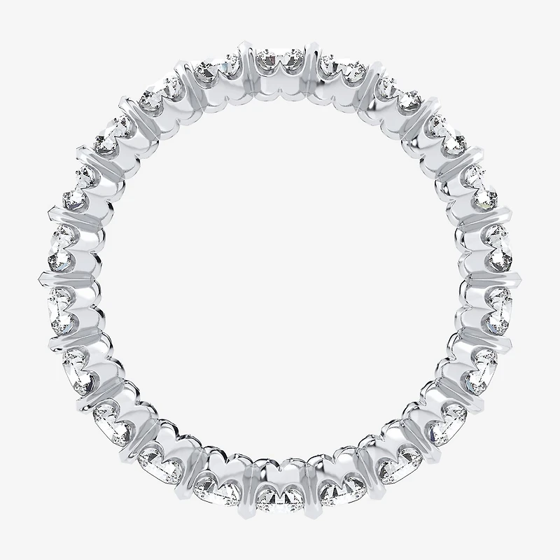 (H-I / Si1-Si2) Womens 2.5MM 2 CT. T.W. Lab Grown White Diamond 10K Gold Eternity Wedding Band